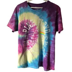 PINK FLOYD Tie Dye Short Sleeve T-shirt Size Large Unisex